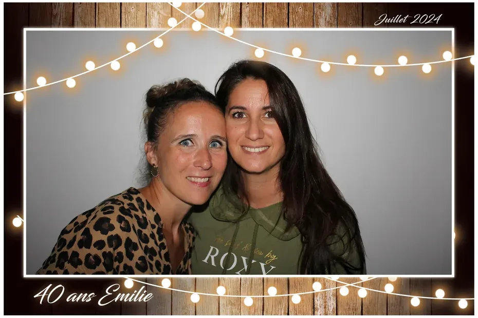 Masque d'impression photobooth, anniversaire : guirlande lumineuse pour un quarantième